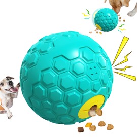 HNNOAIDA Interactive Food Toy for Dog,5.8" Dog Ball Toy That Hold Treat, Durable Dog Treat Toy, Dog Stimulation Toys for Large Dogs, Ball Feeders for Aggressive Chewe (Blue, Solid)