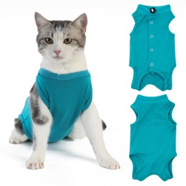 Axcimond Cat Recovery Suit - Medical Spay Surgical Bodysuit for Kittens - Post-Surgery Onesie - Alternative to Collar & Cone