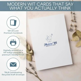 Modern Wit Funny Mothers Day Card, Single 4.25 X 5.5 Greeting Card With Envelope, Blank Inside, Funny Mothers Day Cards for Mom, Dear Mom, Without Me, Today Would Just Be Like Any Other Day You're