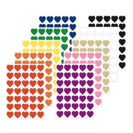 FINDAT 10 Farben Herz Aufkleber 25 mm Bunt Selbstklebende Etiketten für Belohnung DIY Design Scrapbooking 700 Stück/20 Blätter