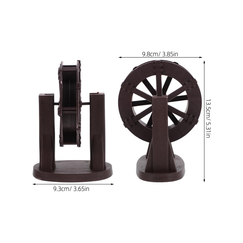 STOBAZA Miniature Water Wheel Fountain for Indoor Outdoor Use Tabletop