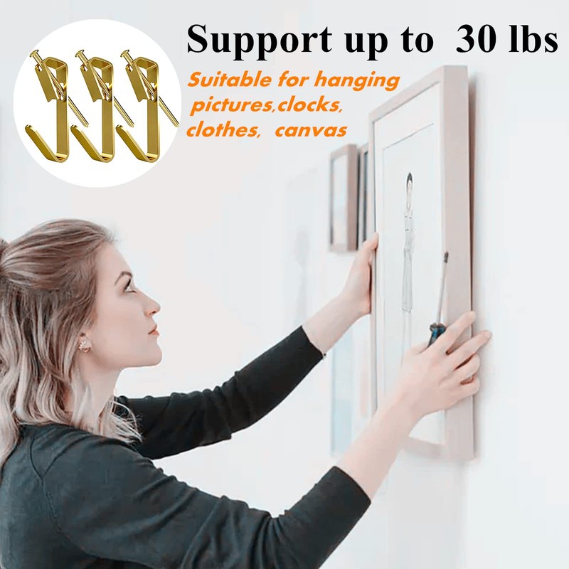 Picture Hooks for Hard Wall, 80pcs Picture Picture Hanger Hooks