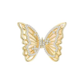 EMEGCY Gold Butterfly Brooches for Women Butterfly Rhinestone Brooch Pin Gold Plated Butterfly Pin Jewelry Gift for Mom Wife