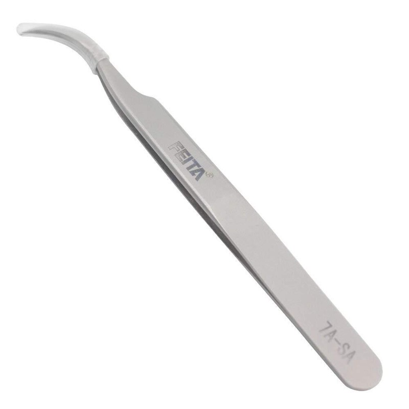 Individual Eyelash Tweezers - FEITA Professional Stainless Steel Curved Tweezer