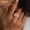 BQKBX Gold Silver Stackable Rings for Women Non Tarnish 18K
