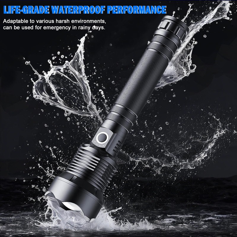 5000 Lumens Super Bright Flashlight with 5 Modes & Waterproof,