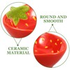 Zerodeko Strawberry Ceramic Bowls Porcelain Fruit Shape Serving Bowls Deep