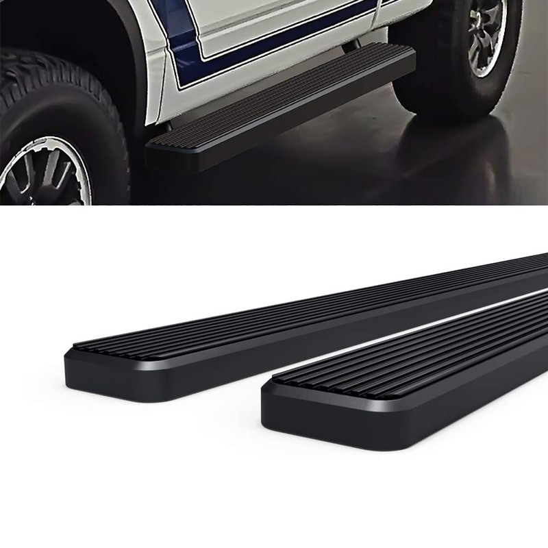 APS Running Boards 5 inches Matte Black Compatible with Ford