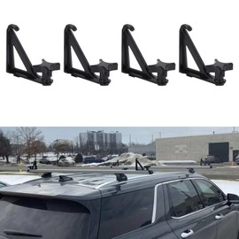Load Stops, 4pcs Load Stops Brackets Replace T Slot Truck Cross Bar Adjustable for Ladder Firewood Skis Kayak, Load Stops Replacement, Roof Rack Accessories, Easy Installation