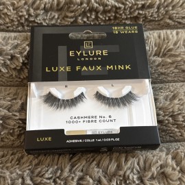 Eylure London Luxe Faux Mink Cashmere Eyelash No 6 1000+ Fibre - (New In Box)