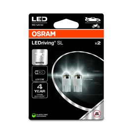 OSRAM LEDriving SL, ≜ W5W, White 6000K, Double Blister (2 lamps), LED Retrofit, offroad use only