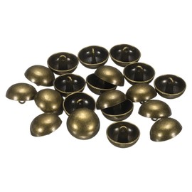 HARFINGTON 20pcs Half-Domed Metal Sewing Buttons, 20mm / 3/4" Half Round Mushroom Pearl Cap Metal Buttons with Shank for Blazer Suit, Coat, Jacket Cloth Garment Decoration, Bronze