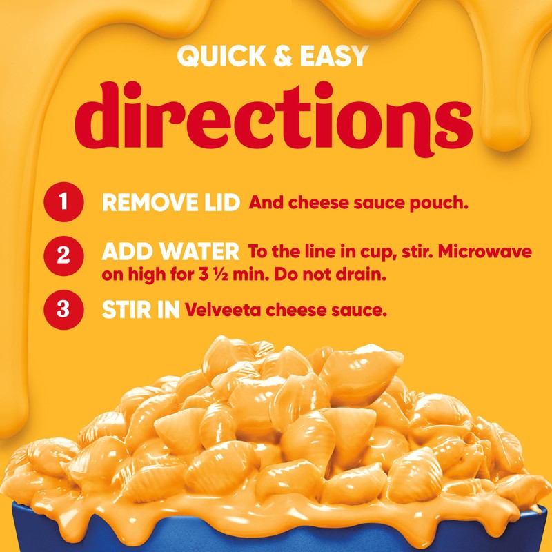 Velveeta Shells & Cheese Original Microwaveable Shell Pasta & Cheese