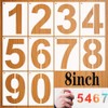 8Inch 0-9 Large Number Stencils Set,10Pcs Reusable Painting Number Templates,