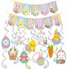 Easter Decorations Set - 18 Pcs Pre-strung Happy Easter Banners