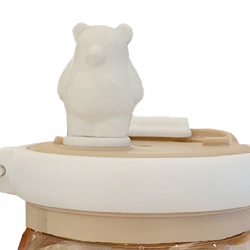 800ml Cute Water Cup with Lid and Straw Plastic Portable