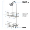 Epicano Anti-Swing Hanging Shower Caddy Stainless Steel 304, Over Head