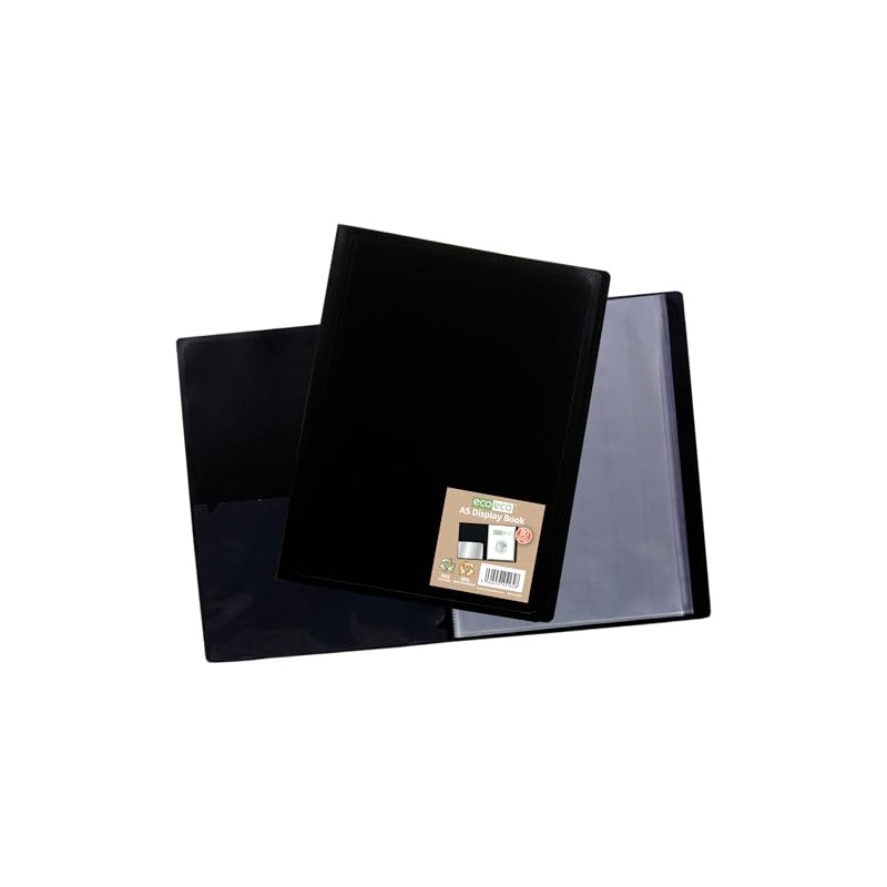 eco-eco eco162 A5 100% Recycled Portfolio, 80 Pockets, Flexible Cover,