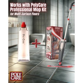 PolyCare Hardwood Floor Cleaner Spray Mop Cartridge - Pack of 3 - Unscented - Refillable - Residue-Free Floor Cleaning Solution for PolyCare Spray Mops for Multi-Surface Floors