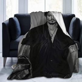 N A Super-Soft Sofa Blanket Johnny Depp Micro Fleece Blanket,Suitable for Sofa Blankets for Adults and Children, Bed Blankets 60"" x50