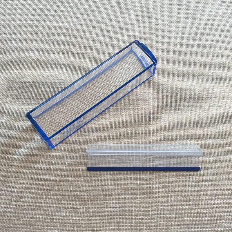 6 inch 5X Blue Raised Domed Bar Magnifier with Reading