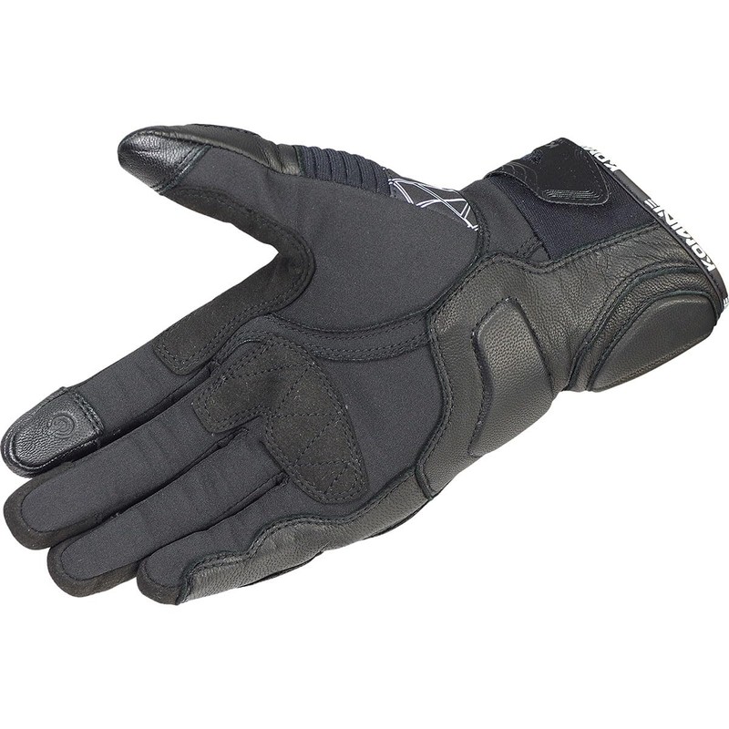 [コミネ] バイク用 グローブ カーボンプロテクトウインドプルーフグローブ Black-Crush Bla XL GK-821 オールシーズン向け カーボンストレッチ素材