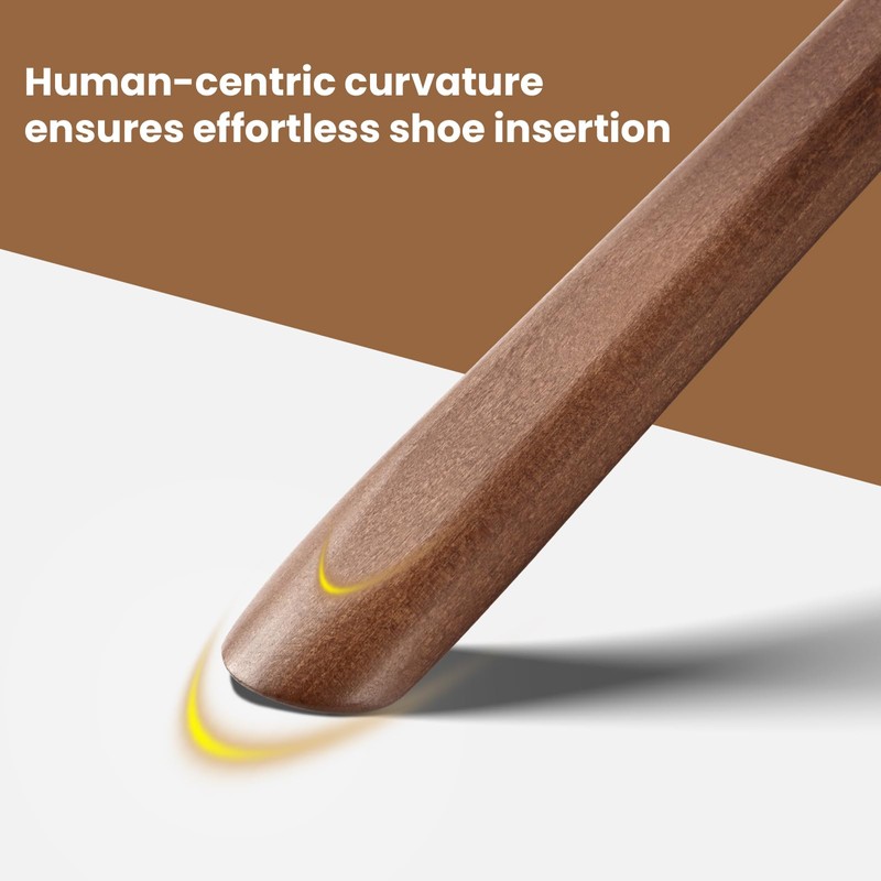 Wooden Shoe horn Long Handle for Seniors -23.6in Long handled