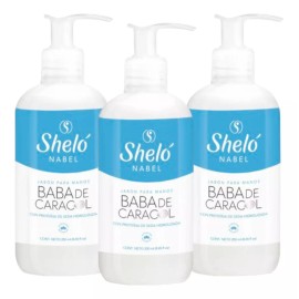 Sheló Nabel Jabon Liquido De Manos Baba De Caracol Shelo Nabel 250ml 3pc