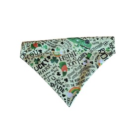 St Patricks Day Over the Collar Dog Bandana That Slips onto Their Existing Collar Size (Small)