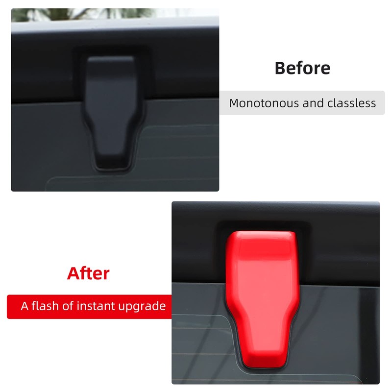 JeCar Red Rear Window Liftgate Glass Hinge Cover for Jeep