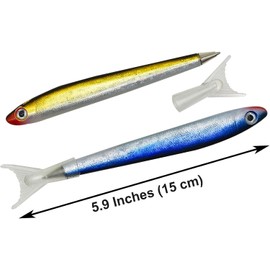 Maydahui Cute Ocean Fish Oil-Based Ballpoint Pen, Set of 6, 0.03 inches (0.7 mm), Black Ink, Stylish, Cute Stationery for Notebooks, Kids, Students, Gift