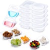 Blushtier 100 Pcs 5 oz Double Compartment Snack Containers with