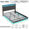 Loomie Full Floating Bed Frame with LED Lights & Charging