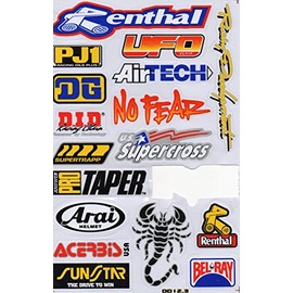 Sponsors Racing Tuning Racing Sticker Sheet Dimensions: 27 x 18 cm for Cars and Motorcycles