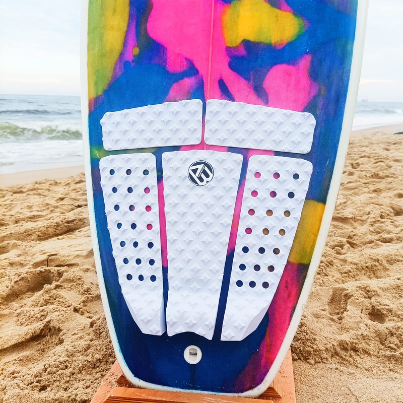 AQUBONA 5 Piece EVA Surfboard Deck Traction Pads with Kicker