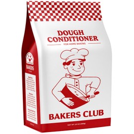 Bakers Club Artisan Dough Conditioner – Bread Improver & Baking Enhancer for Better Texture, Volume & Shelf Life – Sourdough, Pizza Crust, Bagels, Muffins, Cakes, Cookies & Pies Enhances Any Flour 10oz