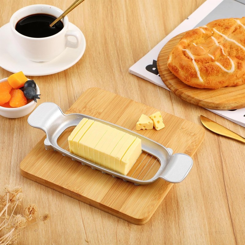 RROAD Butter and Cheese Slicer, Stainless Steel Multipurpose Cheese Slicer,