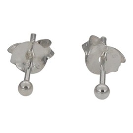 Touch Jewellery 925 Sterling Silver Tiny 2mm Plain Ball Stud Earrings