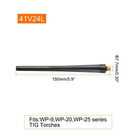 HARFINGTON 2pcs TIG Back Cap 41V24L Fit Welding Torch WP-9, WP-20, WP-25 Long Back Cap for TIG Torch Part Accessory Replacement Part