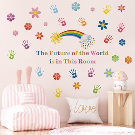 2 Sheets Rainbow Wall Stickers Large Rainbow Wall Stickers Colorful Boho Rainbow Wall Decal Colorful Star Clouds Decals for Kids Girls Nursery Bedroom Living Room Removable Decor Home Art Decoration
