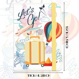 beinkmake Let's Go Passport Holder Passport Cover Luggage Airplane Cute Travel Wallet Passport Case with Credit Card Slots for Women Men Travelling Essentials for Flying