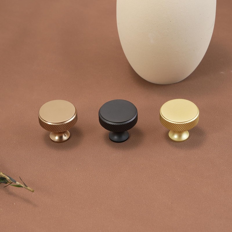 BUKOBYHE JDUS10-BBK-2 2 Pack Kitchen Cabinet Knobs Brushed Gold Cabinet