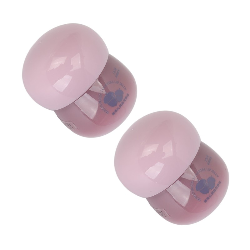 2pcs Matte Lip Gloss Hydrating Water Gloss Mushroom Shape Long