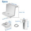 Pack of 8 Solar Panel Brackets, Z Angle Mounting Solar