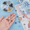 PH PandaHall 96pcs 6 Colors Brass Clip-on Earring Converter Component