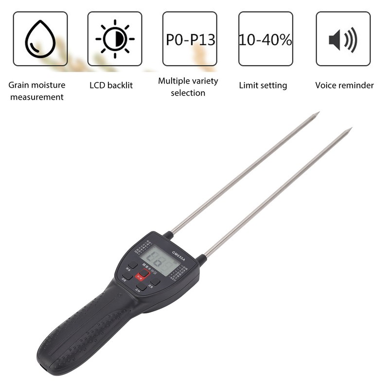 Grain Moisture Meter Multi Variety Grain Humidity Tester with Voice