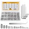 JatilEr 540Pcs Grub Screws Set, Metric Hex Grub Screw Mixed