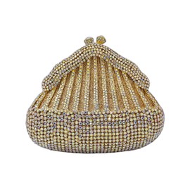 Novelty Crystal Clutch Coin Wallet Women Rhinestone Purse Sparkling Evening Bags for Wedding Party Prom Handbag(small house 2)
