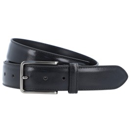 Gusti Silva Leather Belt 95 cm Simple Leather Belt with Buckle Belt Accessories Men's Leather, black