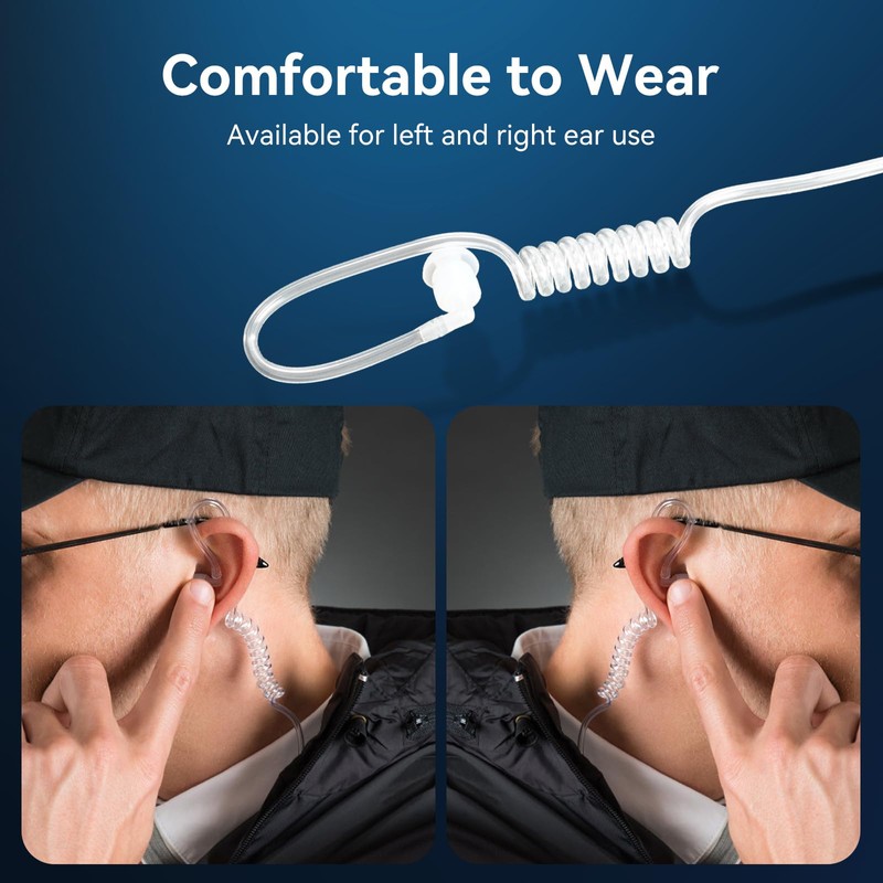 Retevis Walkie-Talkie Earpiece with Mic 2 Pin,Volume Adjustment,Durable,for Retevis RT22